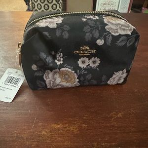 Coach floral nylon cosmetic case